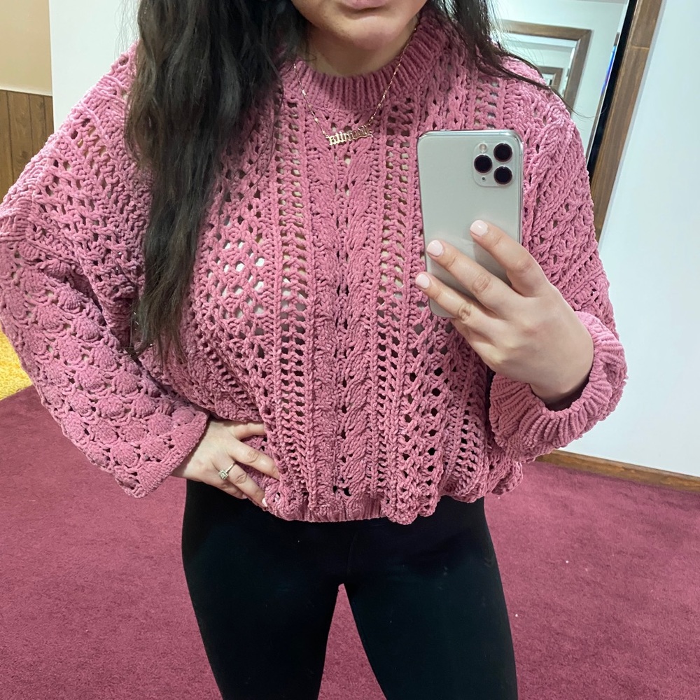 Pink fisherman sweater